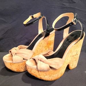 Jimmy Choo cork Platform Wedge